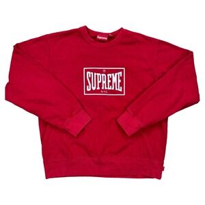 Supreme Warm Up Crewneck Sweater Men's Large Authentic Cotton Made in Canada